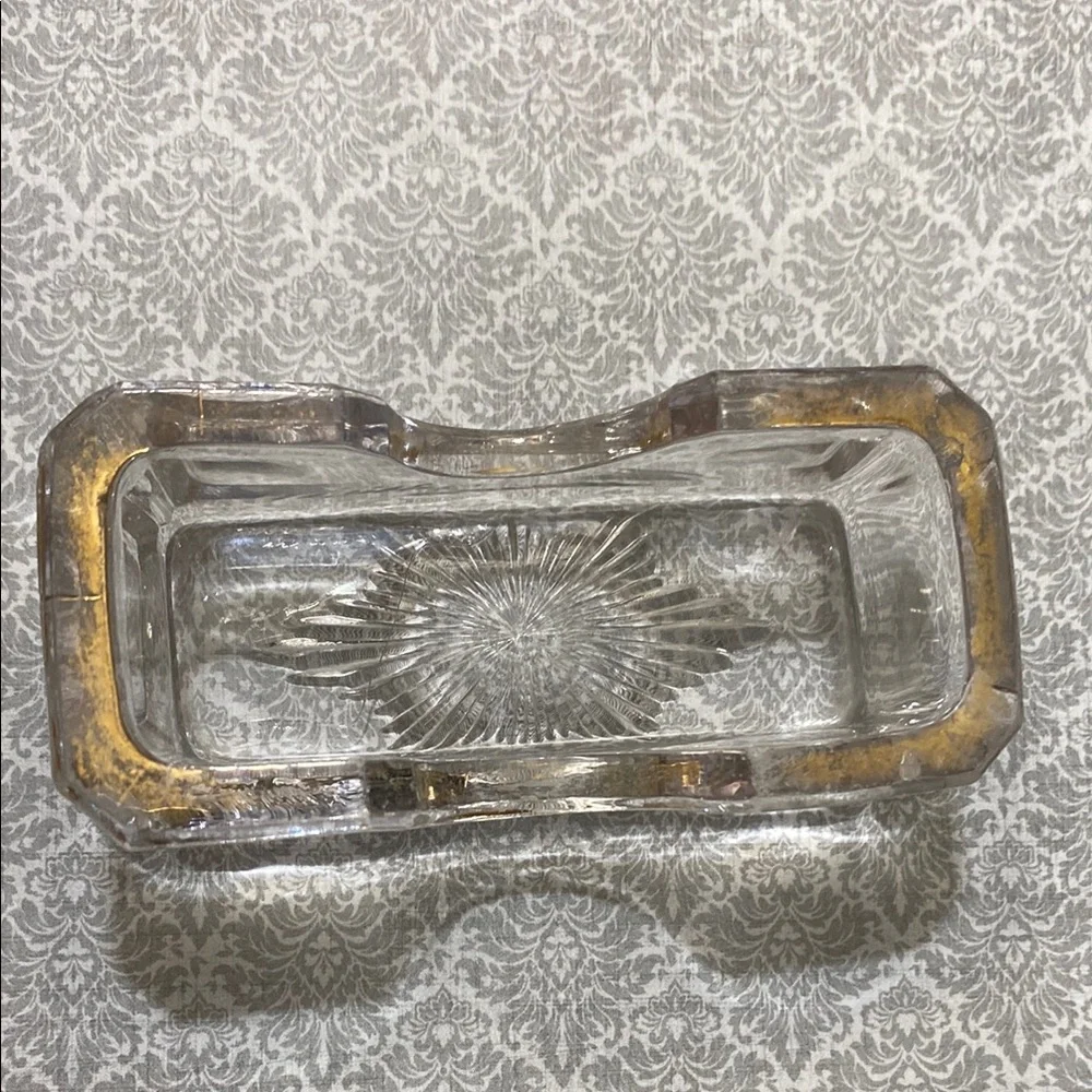 Clear Glass Antique EAPG Toothpick Match Holder!